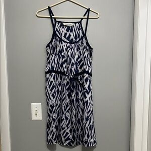 Cross Cross Patterned Slip Dress